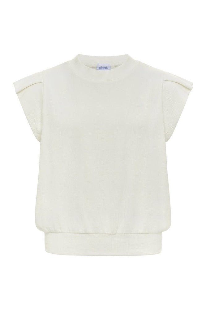 Pleat White / 7 Pleat Olivia Top - White
