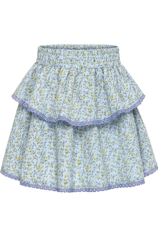 Pleat Blue Ditsy / 7 Pleat Parker Skort - Blue Ditsy