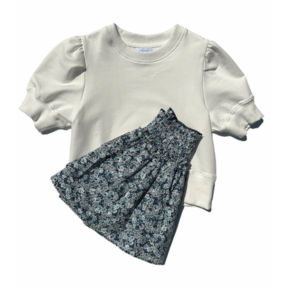 Pleat Girls Apparel / Skirts / Tween Pleat Sally Skirt Blue Floral