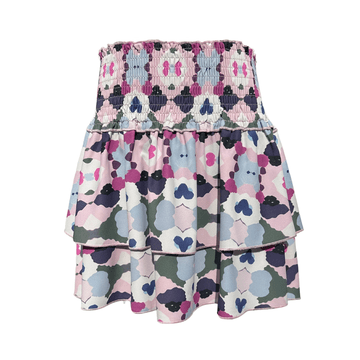 Pleat Scottie Skirt Magenta Ink Blot