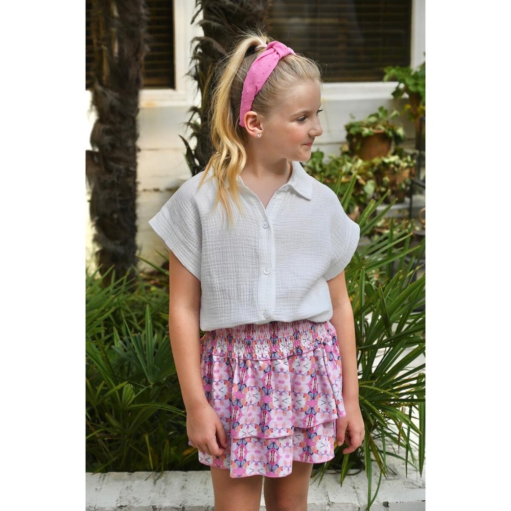 Pleat Scottie Skirt Sunset