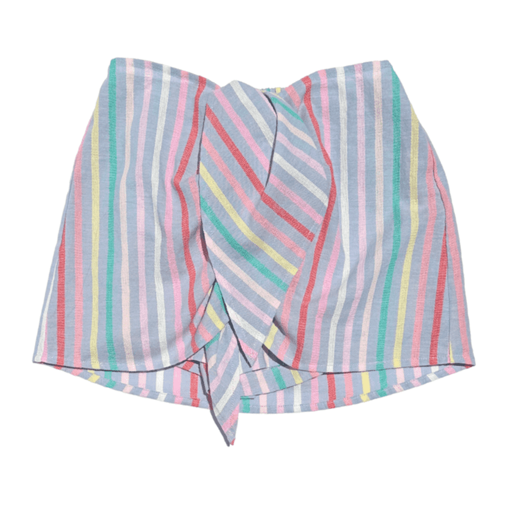 Pleat Stella Wrap Skirt Sorbet Stripe