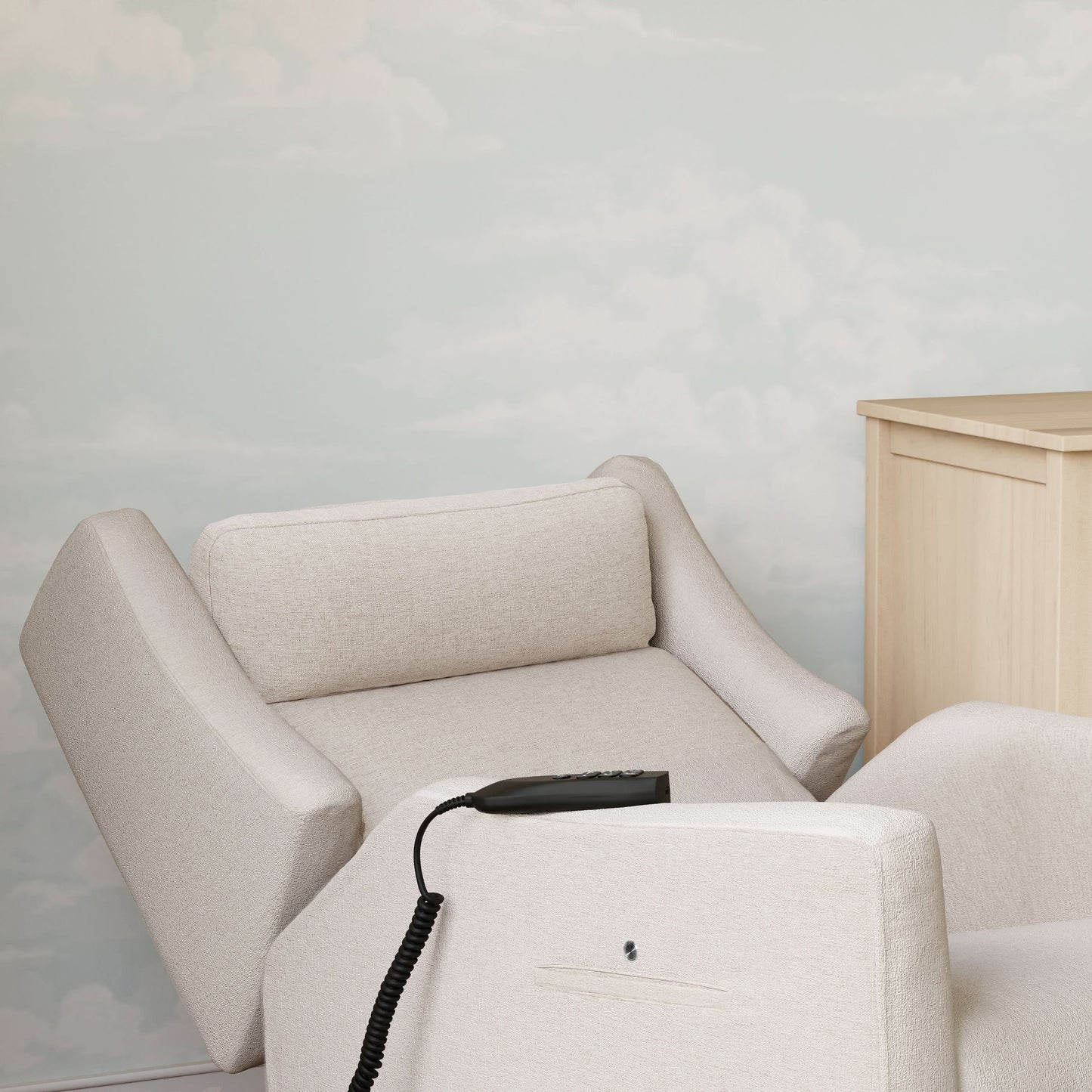 Babyletto Kiwi Deluxe Power Recliner & Swivel Glider with Heat and Massage