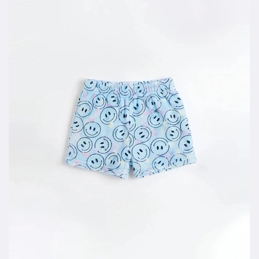 Preppy GoosePreppy Goose Blue Smiley Loungewear ShortsBabysupermarket