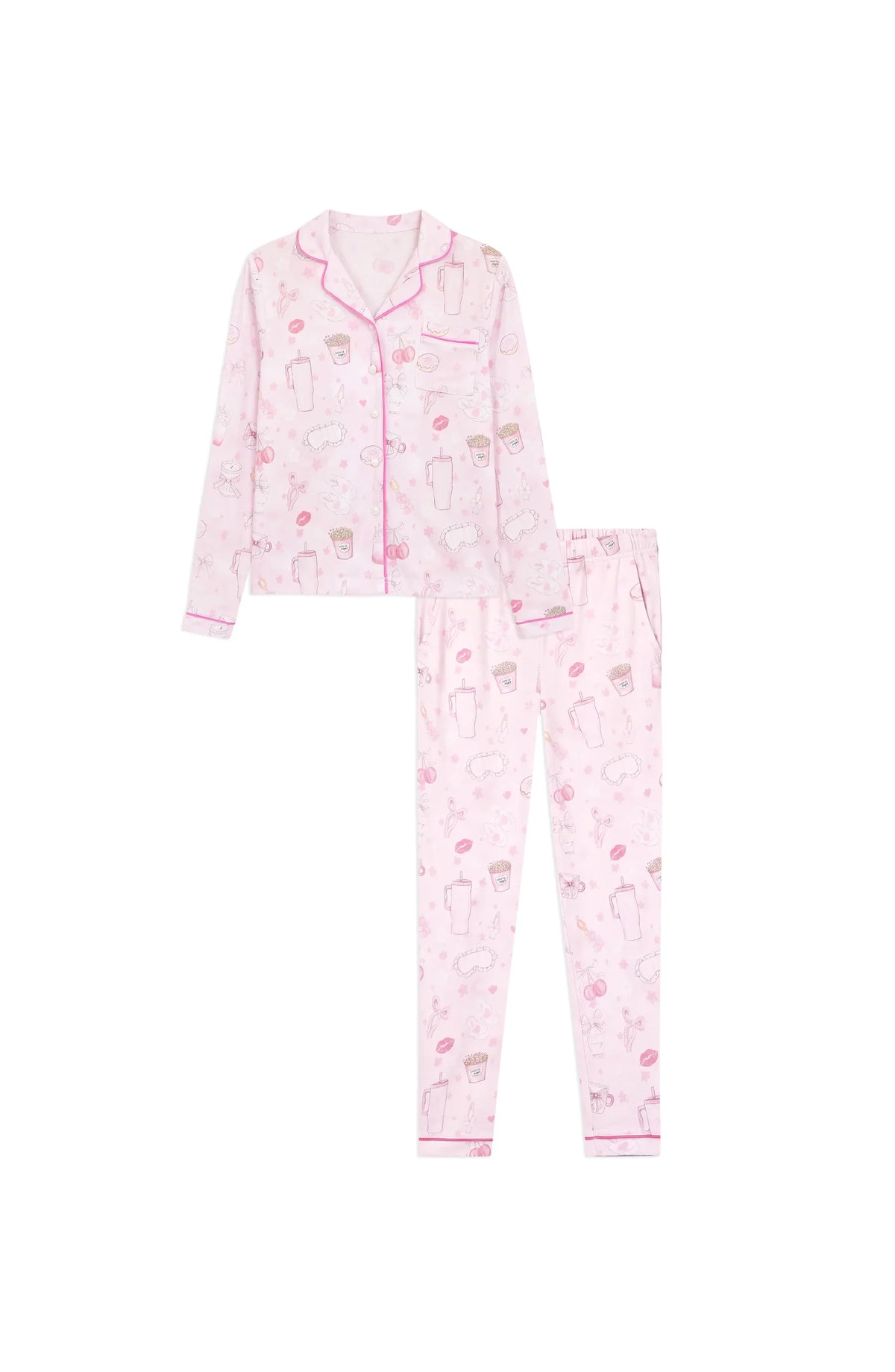 Preppy GoosePreppy Goose Girls Blush Club Long Sleeve Jersey PajamaBabysupermarket