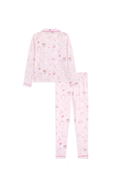Preppy GoosePreppy Goose Girls Blush Club Long Sleeve Jersey PajamaBabysupermarket