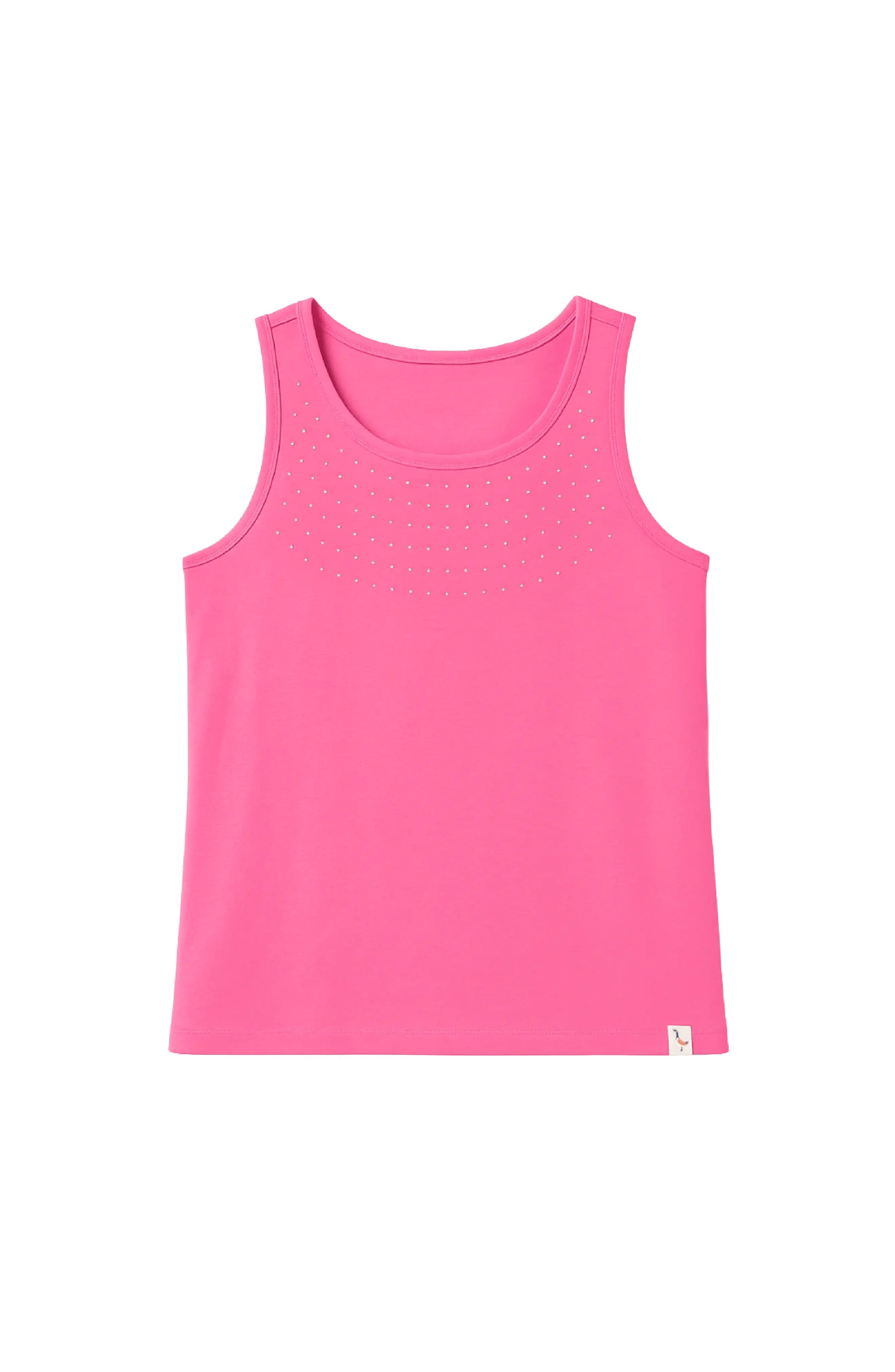 Preppy Goose Fuchsia / X-Small Preppy Goose Rhinestone Tank Top