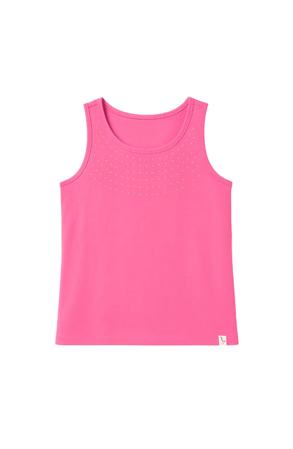 Preppy Goose Fuchsia / X-Small Preppy Goose Rhinestone Tank Top