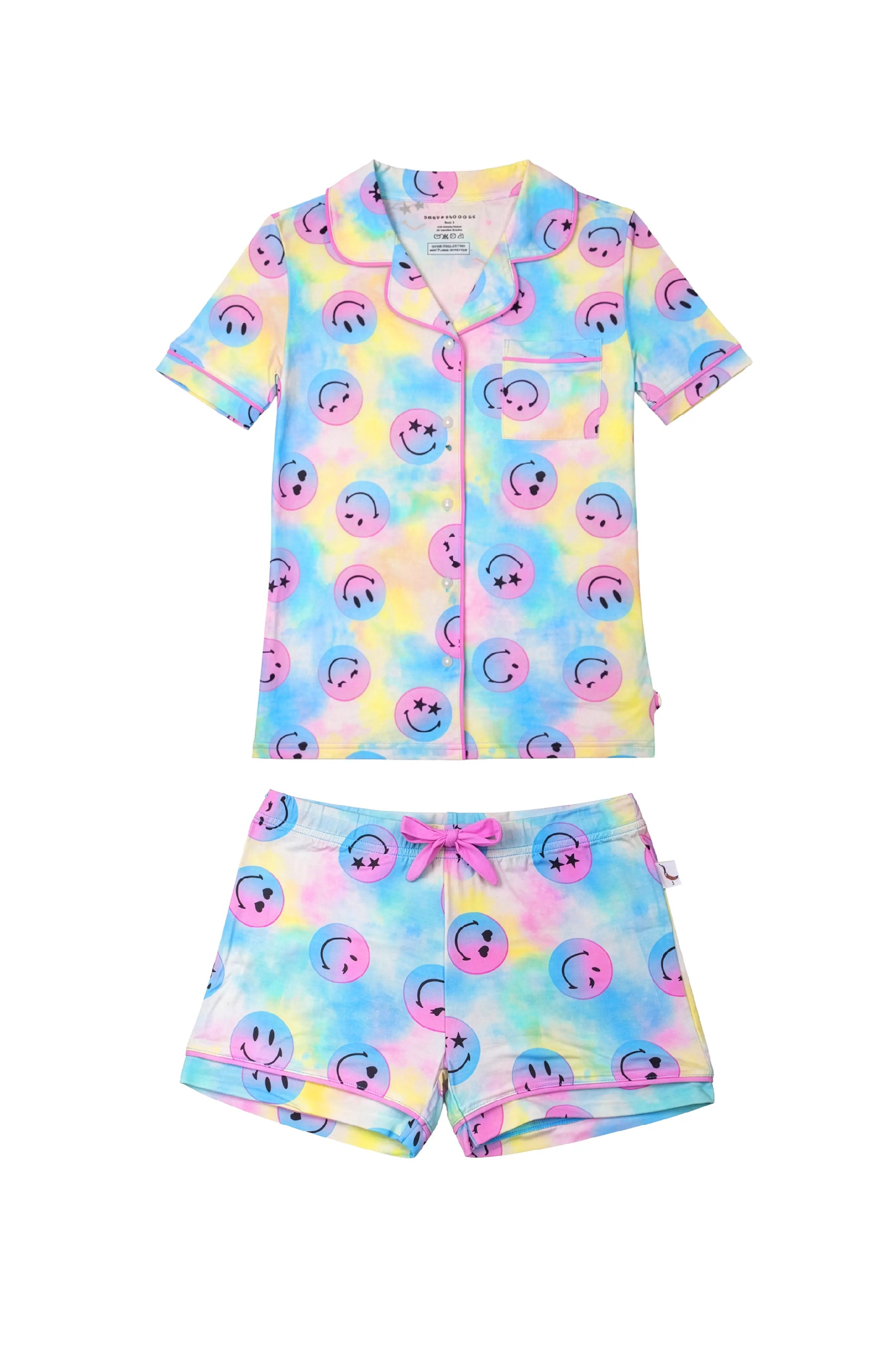 Preppy Goose Smiley Faces / X-Small Preppy Goose Smiley Face Jersey Short Sleeve PJ Set