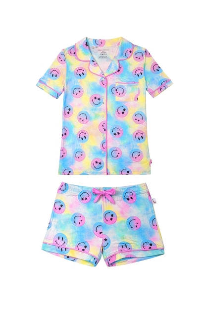 Preppy Goose Smiley Faces / X-Small Preppy Goose Smiley Face Jersey Short Sleeve PJ Set