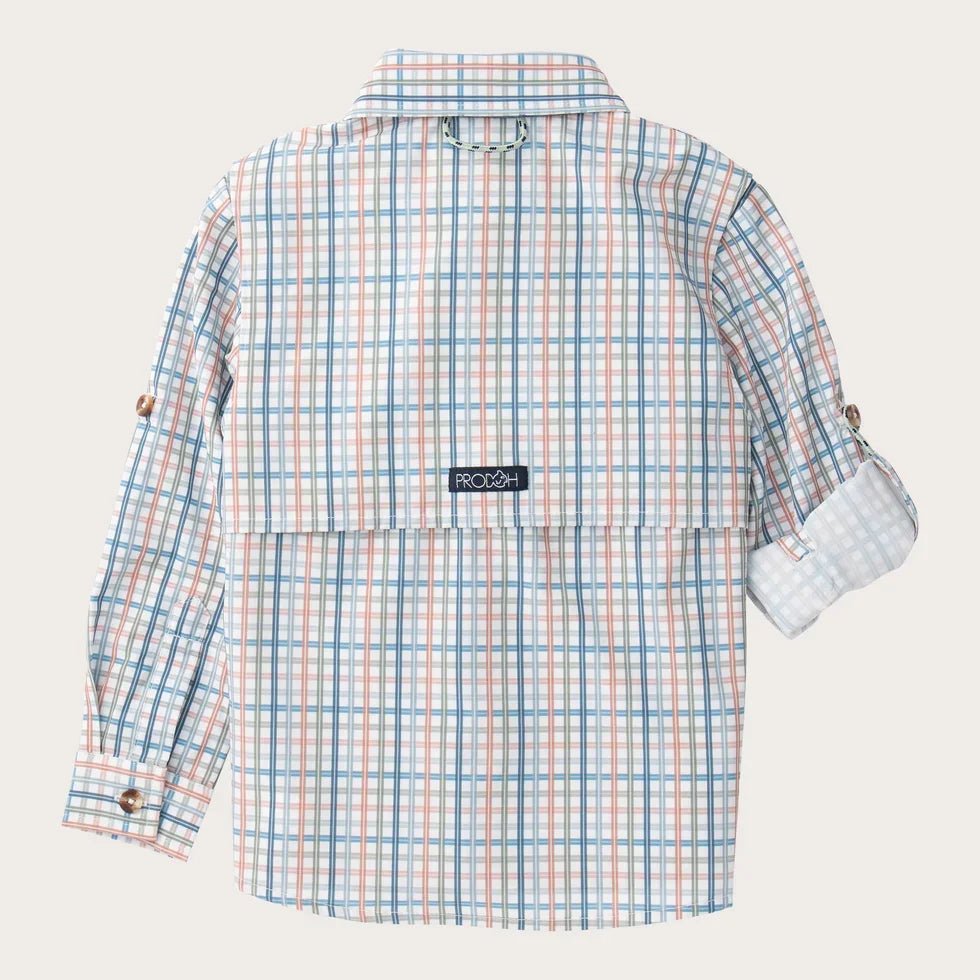 ProdohProdoh Boys Founders Long Sleeve Fishing Shirt - Arona Sullivans Island PlaidBabysupermarket