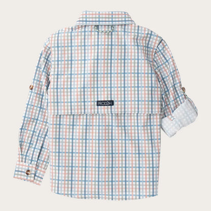 ProdohProdoh Boys Founders Long Sleeve Fishing Shirt - Arona Sullivans Island PlaidBabysupermarket