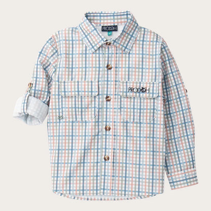 ProdohProdoh Boys Founders Long Sleeve Fishing Shirt - Arona Sullivans Island PlaidBabysupermarket