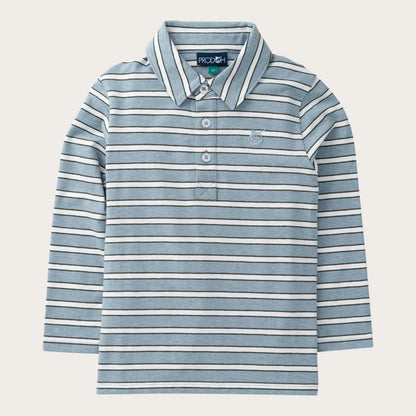 Prodoh Boys Shirts Arona Stripe / 2 Toddler Prodoh Boys Long Sleeve Too Cool for School Polo - Arona Stripe