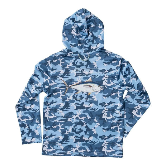 Prodoh Toddler Blue Camo / 2 Toddler PRODOH Kid's Pro Performance Hoodie Fishing T-shirt in Out of Sight Blue Camo