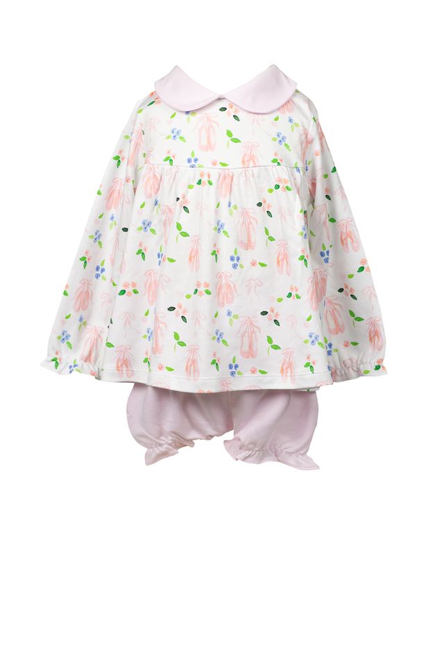 Proper Peony En Pointe Long Sleeve Bloomer Set