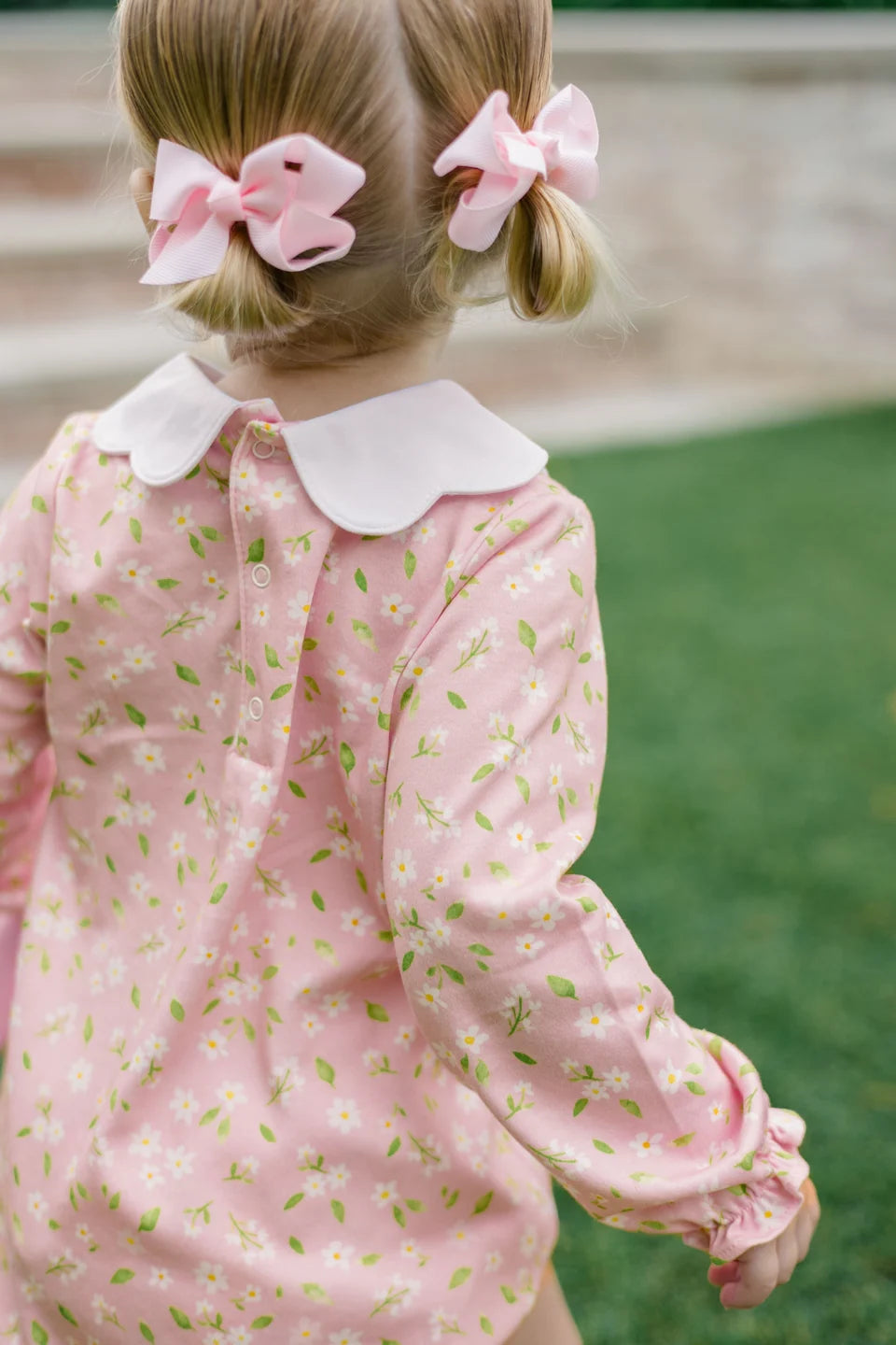 Proper Peony Infant Girl Proper Peony Long Sleeve Bubble - Pink Petal