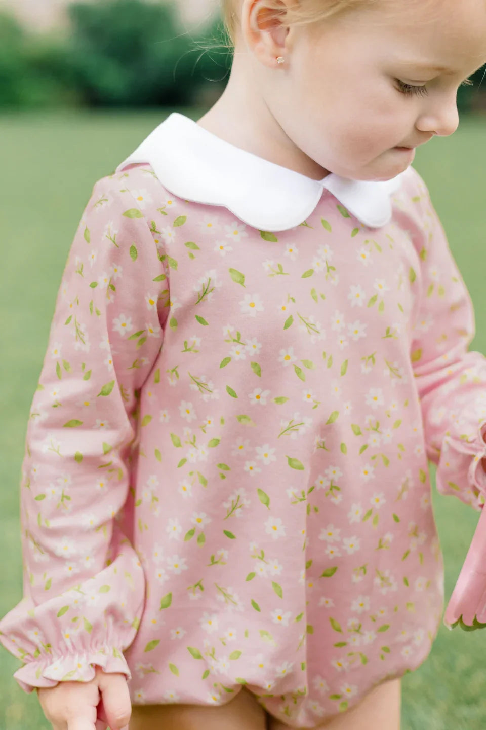 Proper Peony Infant Girl Proper Peony Long Sleeve Bubble - Pink Petal