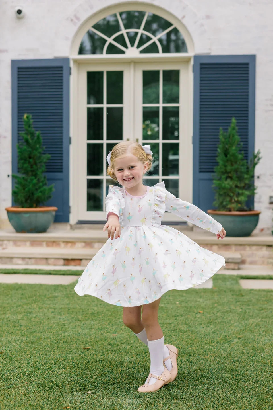Proper PeonyProper Peony Long Sleeve Twirl Dress - TutuBabysupermarket