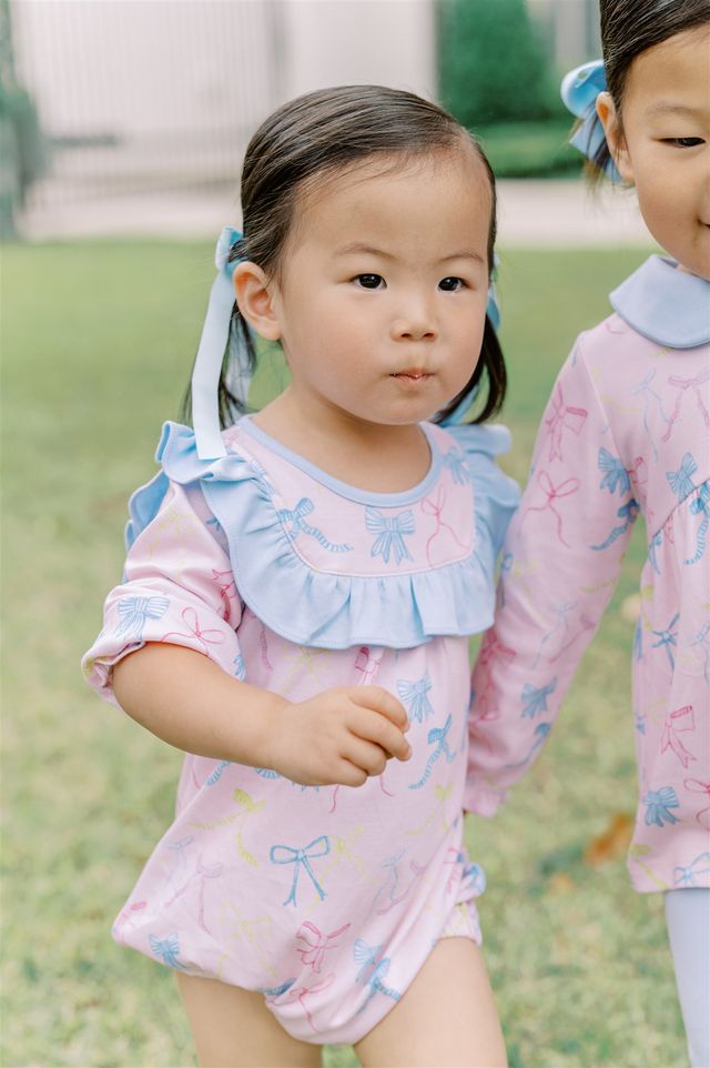 Proper Peony Ribbon Party Long Sleeve Bubble β Babysupermarket