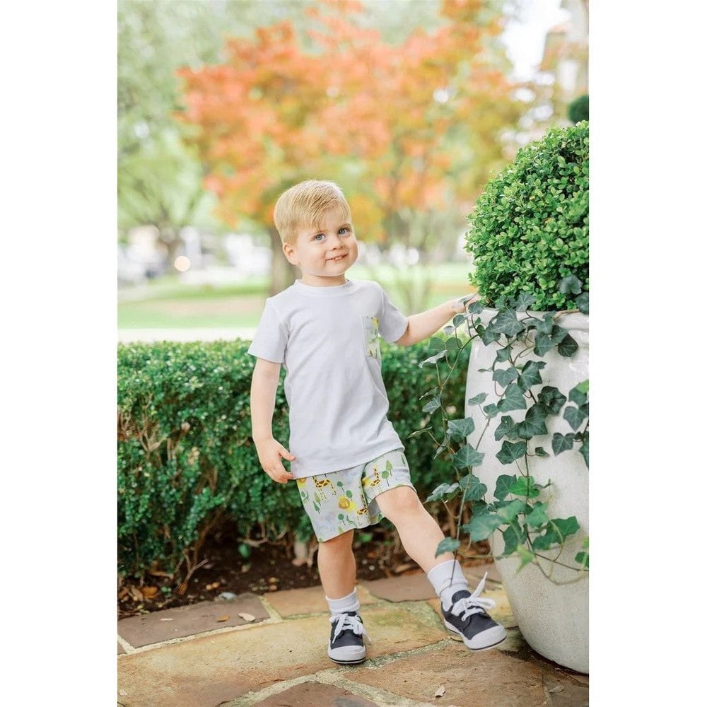 Proper Peony Toddler Proper Peony Savannah Zoo Animals Boy Short Set