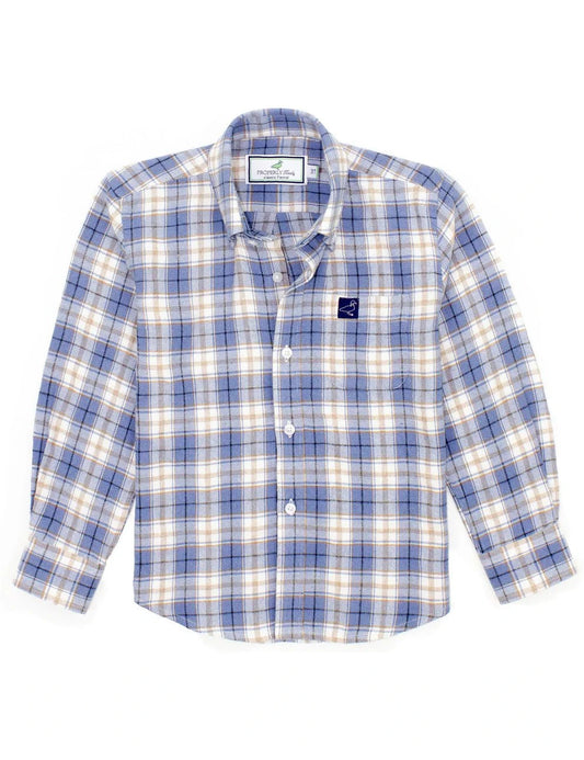 Properly Tied Boys Classic Flannel - Winter Breeze
