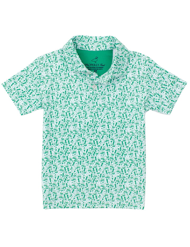 Properly Tied Boys Shirts Green / 2 Toddler Properly Tied Boys Range Polo - Back Nine