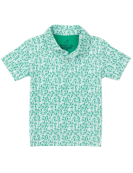 Properly Tied Boys Shirts Green / 2 Toddler Properly Tied Boys Range Polo - Back Nine