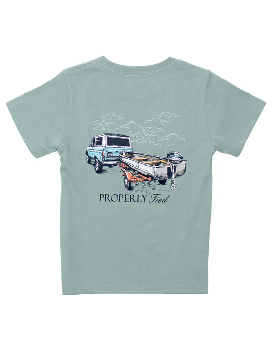 Properly Tied Fog / 2 Toddler Properly Tied Boys Towing the Line Short Sleeve T-Shirt