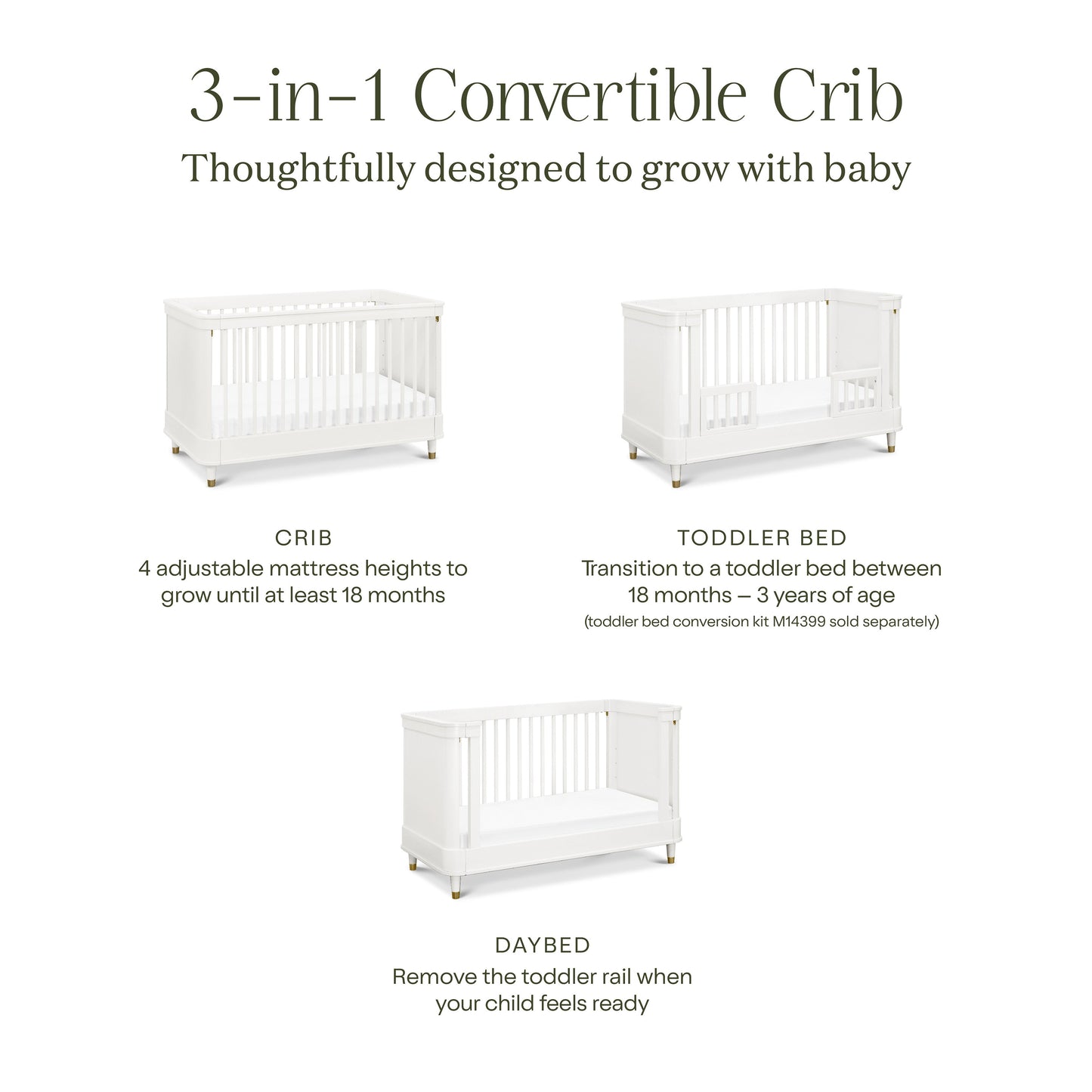 Namesake Tanner 3-in-1 Convertible Crib