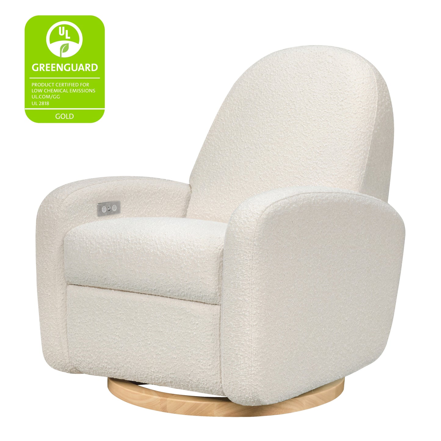 Babyletto Nami Electronic Recliner and Swivel Glider Recliner with USB port