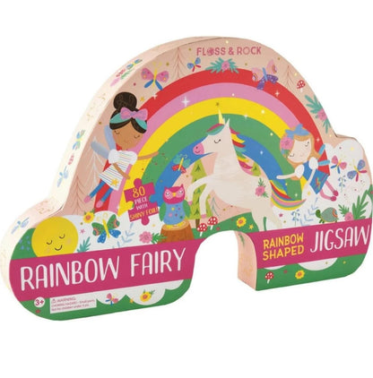 Floss & Rock Toy / Puzzles Rainbow Fairy 80PC Rainbow Shaped Jigsaw Puzzle