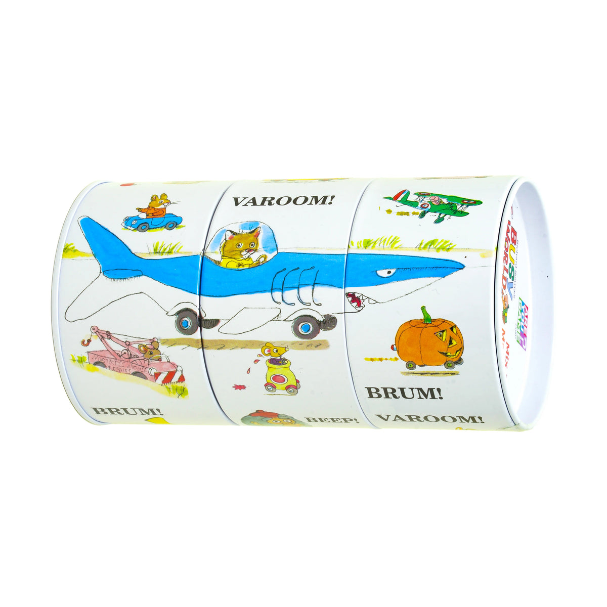 Richard Scarry's Busy World Mix And Match Tin With Puzzle