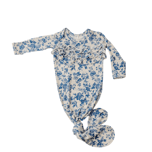 Rockin Royalty Baby Blue Bell Bliss / Newborn Rockin Royalty Blue Bell Bliss Knotted Gown