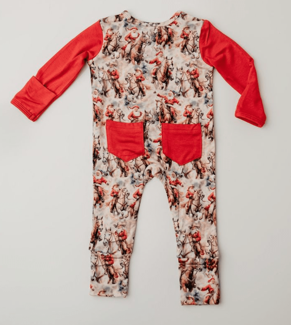 Rockin Royalty Cowboy Claus Footie