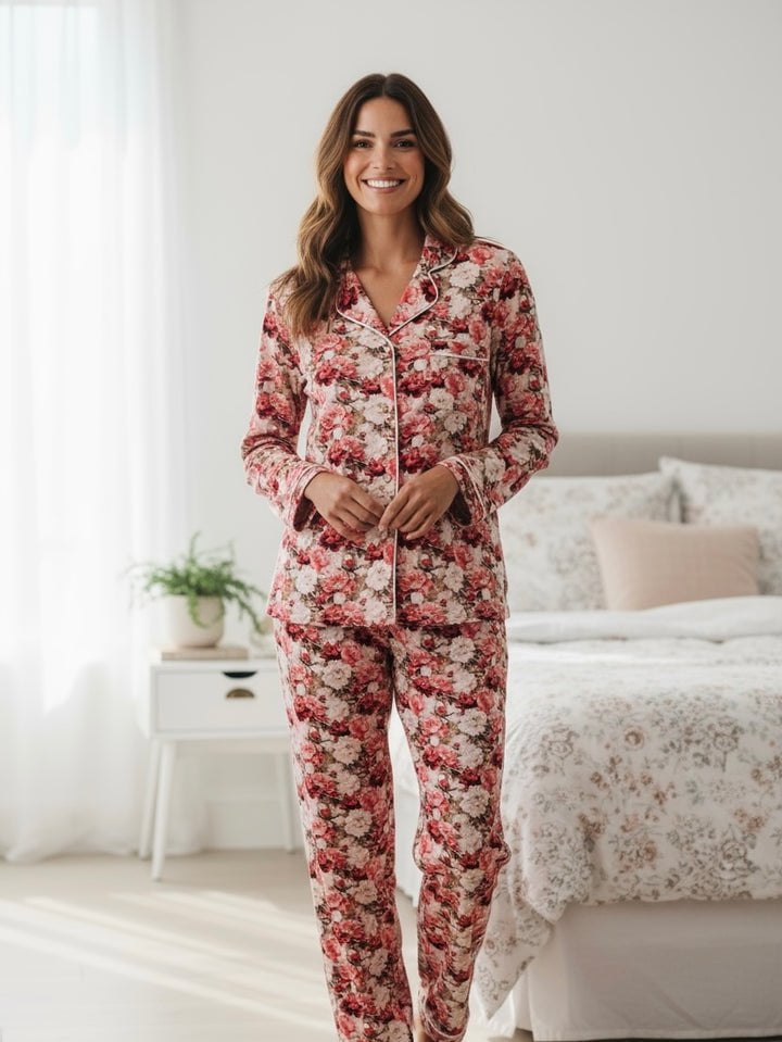 Rockin Royalty Crimson Bloom Mom PJ Set