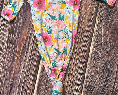 Rockin Royalty BabyRockin Royalty Girls Sunlit Poppy Knotted GownBabysupermarket