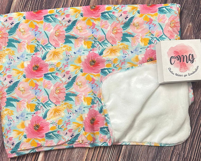 Rockin Royalty Baby Gifts Baby Gifts Sleepers Swaddles Sunlit Poppy / OS Rockin Royalty Girls Sunlit Poppy Swaddle Blanket