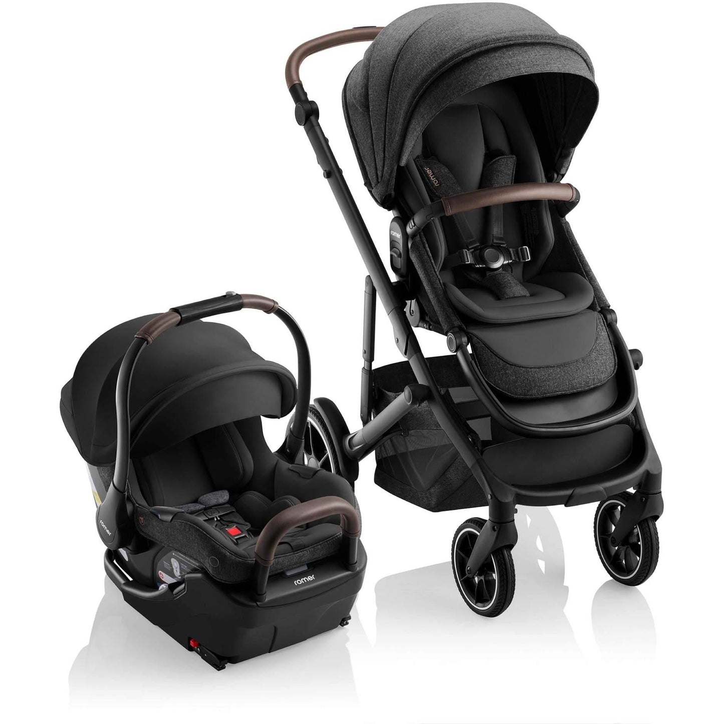 Romer Strollers - Travel Systems Peppercorn Romer Juni Infant Car Seat + Tura Stroller Travel System
