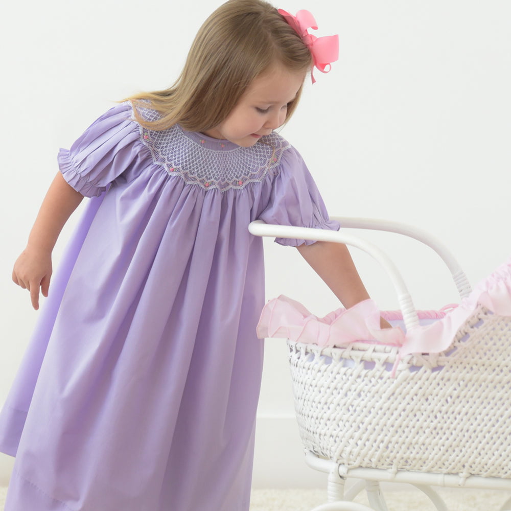 Rosalina Baby Girls Purple Roselle Bishop