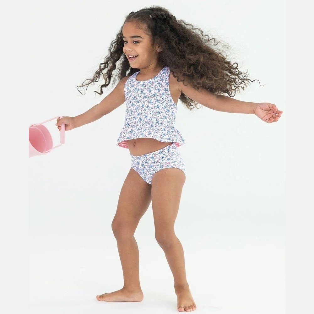 Ruffle Butts General Ruffle Butts Cottage Tea Time Reversible Peplum Tankini