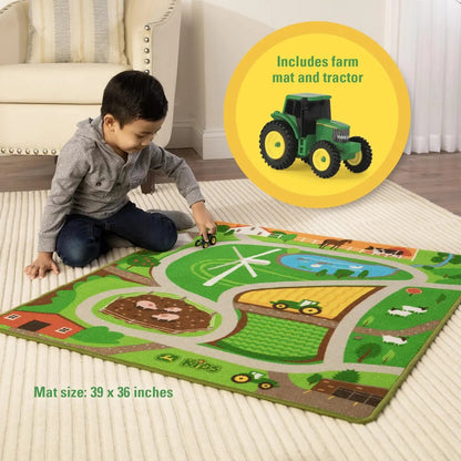 Tomy John Deere Rug Playmat and Vehicle Set