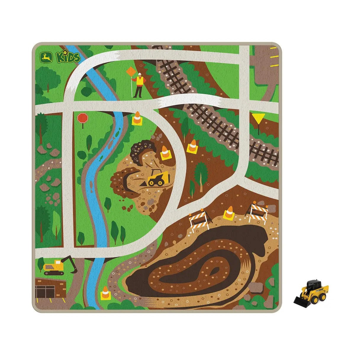 Tomy John Deere Rug Playmat and Vehicle Set