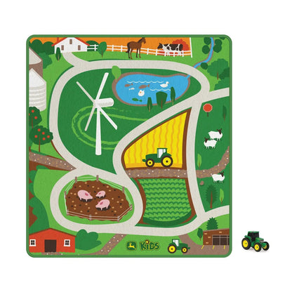 Tomy John Deere Rug Playmat and Vehicle Set