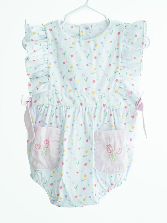 Ruth & Ralph Infant Girl Apparel Ruth & Ralph Tulips Winnie Bubble