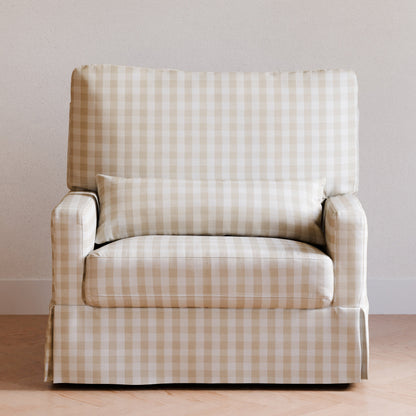 Namesake Crawford Pillowback Chair and a Half Comfort Swivel Glider