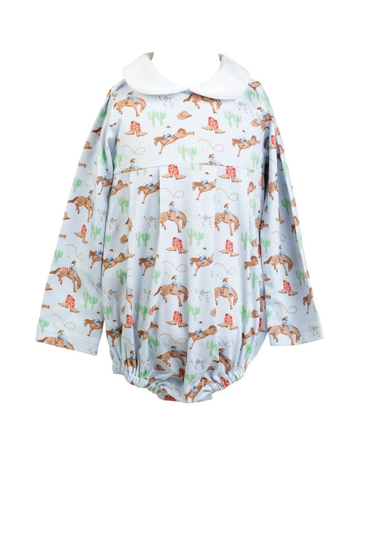 Proper Peony Long Sleeve Boy Bubble - Ranch Life