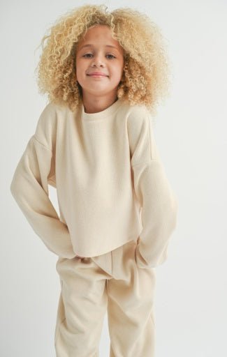 Sadie & Sage Tween X-Large / Cream Sadie & Sage Tween Relaxed Stay Crewneck Knit Top