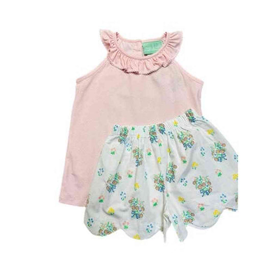 Sage & Lilly Spring Boquet Scallop Short Set babysupermarket