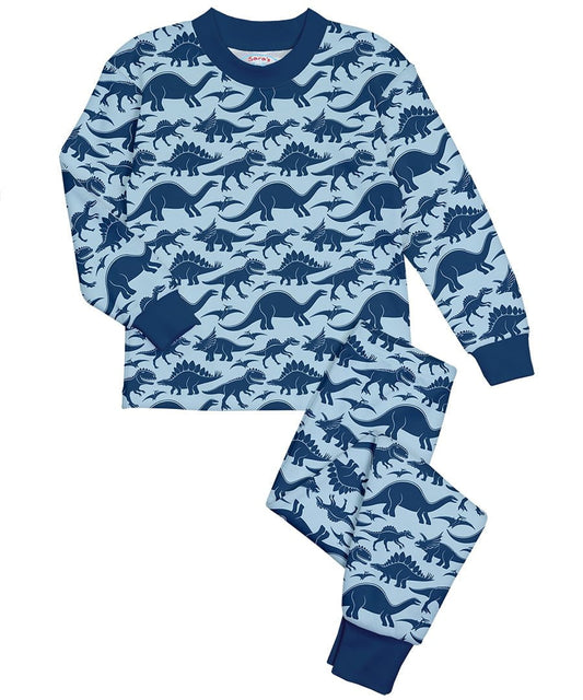 Sara's Prints Unisex Pajama Indigo Dino